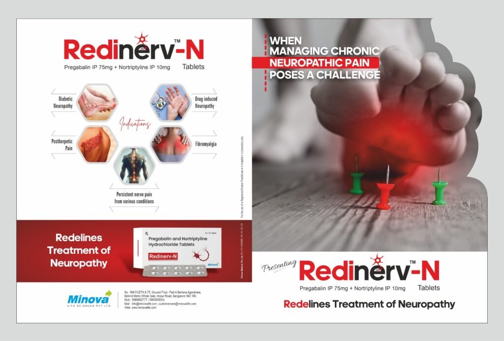Redinerv-N Tablets – Pregabalin 75mg + Nortriptyline 10mg
