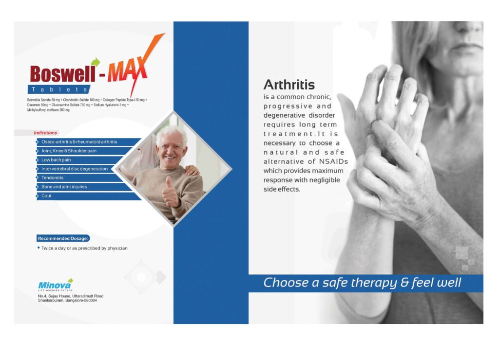 Boswll-Max Tablets with Glucosamine, Boswellia, and Collagen for joint support